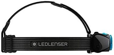 Налобний ліхтар Ledlenser MH7, LED, 600 люмен, акумуляторний, чорний/синій, фокусування, до 60 годин, червоне світло, робота від 2xAA, захист від випадкового вмикання, для туризму та спорту
