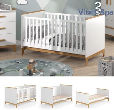 Дитяче ліжко VitaliSpa Malia, кашеміровий дуб, 143.2x81 см