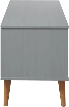 Тумба під телевізор vidaXL, масив сосни, коричнева, 106x40x49 см, ТВ-комод, меблі для вітальні