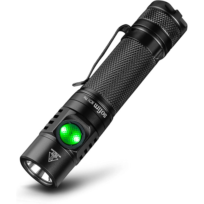 Ліхтарик Sofirn SC31 Pro світлодіодний, надяскравий 2000 люмен, USB-C заряджання, водонепроникний, з акумулятором, 6 режимів Anduril UI, пам’ять, для туризму та спорту