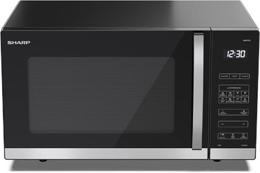 Мікрохвильова піч SHARP QS302AEB, 900 Вт, 10 режимів, функція розморожування, чорна