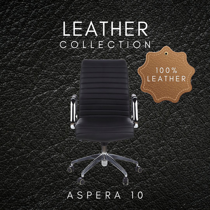 Крісло офісне ASPERA 10 Nappa Leather Black hjh OFFICE