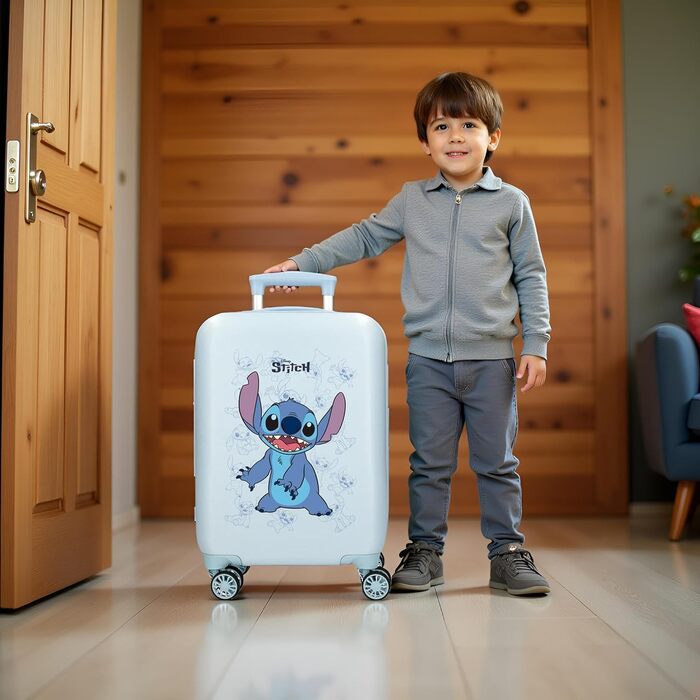 Дитяча валіза Disney Stitch Happy — унісекс, синя, 33 x 50 x 20 см