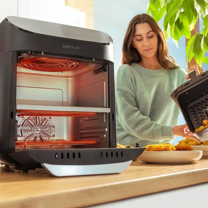 Аерофритюрниця, духовка та гриль Cecotec Cecofry FoodCourt 11000 Connected 11 л, 1850 Вт, 3-в-1, 8 програм, керування через Wi-Fi та додаток, 40-230°C