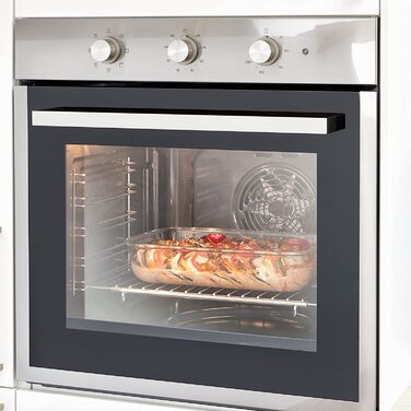 Набір скляних контейнерів для зберігання їжі Grizzly Glas, 6 шт по 320 мл та 1 шт 3600 мл, герметичні з клік-застібкою, для духовки, мікрохвильової печі та морозильника