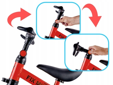 Дитячий триколісний велосипед Ikonka Trike Fix Mini, чорний з червоним