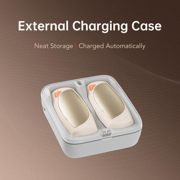 Електричні грілки для рук COTOP, 2 шт. з зарядним кейсом, 14000 mAh, 3 режими нагріву до 56°C, для катання на лижах, кемпінгу, подарунок