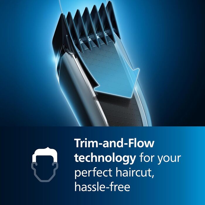 Машинка для стрижки волосся Philips Series 7000 HC7650/15 з технологією Trim-n-Flow, 28 насадок