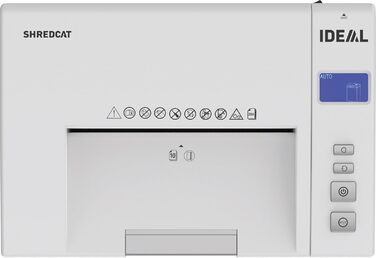 Шредер IDEAL Shredcat 8200 CC: найнадійніший знищувач документів з частинковим різанням (4x40 мм, P-4), до 14 листів, преміум-якість, тихий та надійний, ідеальний для безпечного знищення документів вдома. Німецький виробник.