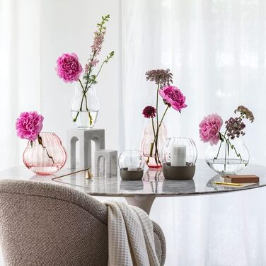 Ваза Villeroy & Boch Rose Garden Rosa 15,5 см для квітів з кришталевого скла - декор для дому, стійка до посудомийної машини