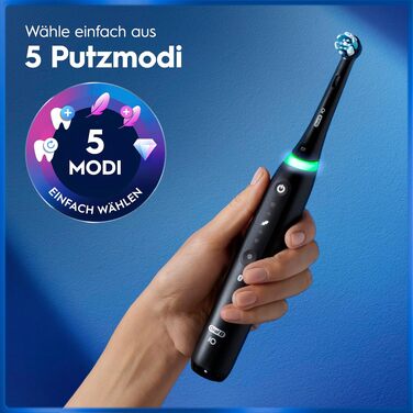 Електрична зубна щітка Oral-B iO Series 5, Matt Black (чорна матова), 1 щітка + 3 смінні насадки та футляр