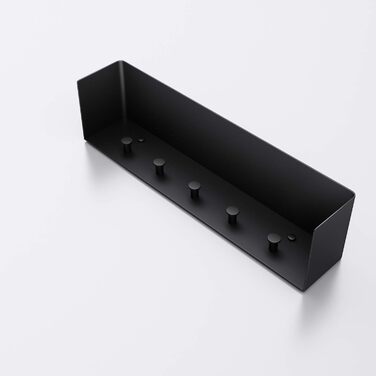 Універсальний гачок doporro 50x10x10 см з поличкою, чорний матовий, з нержавіючої сталі для рушників