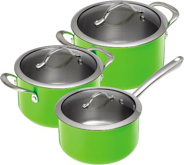 Набір каструль KUHN RIKON Colori 1.5/3.5/5.5 л, червоні