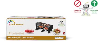 Раклютниця Little Balance 8559 Black Jura для 1-2 осіб, антипригарне покриття, 320 Вт, чорна
