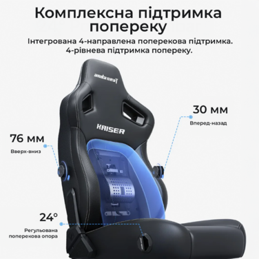 Крісло геймерське ігрове Anda Seat Kaiser 4 V2 Size XL White PVC