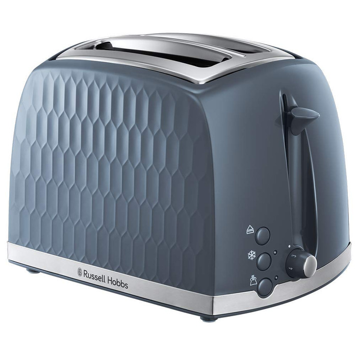 Тостер Russell Hobbs 26071 на 4 тости, сірий, з широкими слотами та підйомом, сучасний дизайн