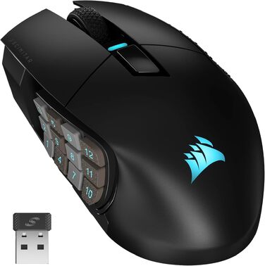 Ігрова миша Corsair Scimitar RGB Elite для MOBA/MMO, дротова, чорна