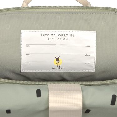 Дитячий рюкзак LÄSSIG Rolltop з нагрудним ременем, водостійкий, 11 л, оливковий, Happy Prints