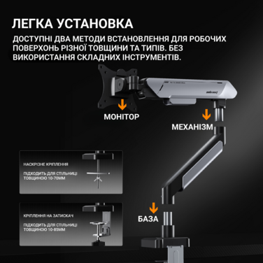 Настільне кріплення для монітора Anda Seat Stealth PRO II 17’’-42’’ Blue