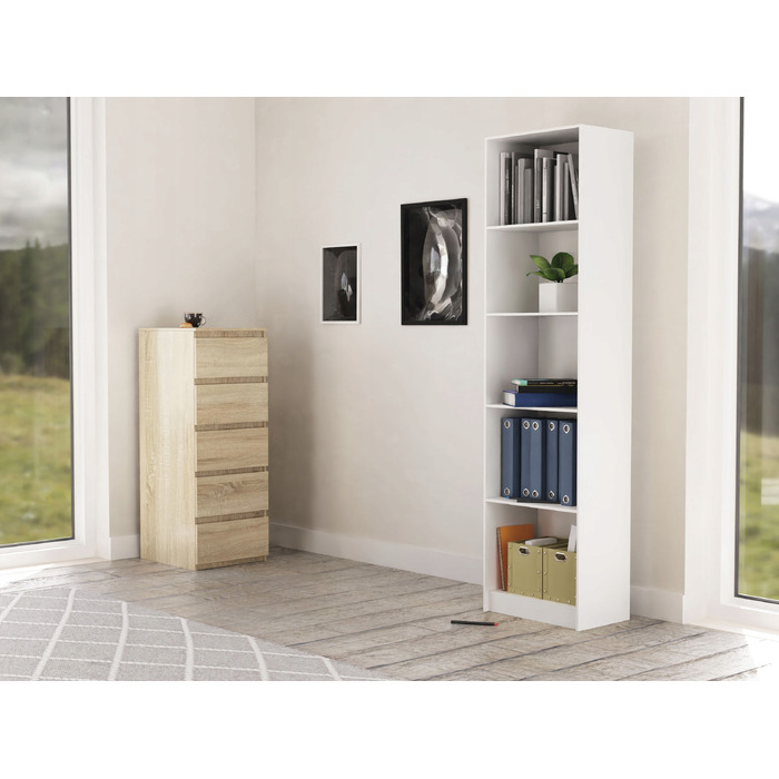 Стелаж TopEshop 50 см x 182 см x 30 см, білий