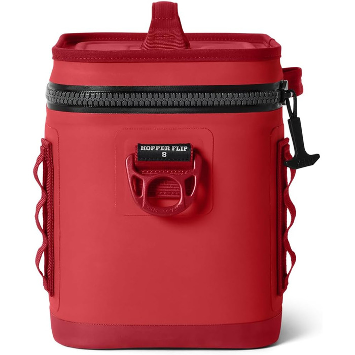 Чорний рюкзак-холодильник YETI Hopper Flip 8 (Rescue Red)