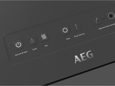 AEG A6-1-6AG Вакуумний пакувальник для продуктів: швидке, автоматичне вакуумування, подвійне запаювання, режим Pulse, сухий/вологий, BPA-free, сірий