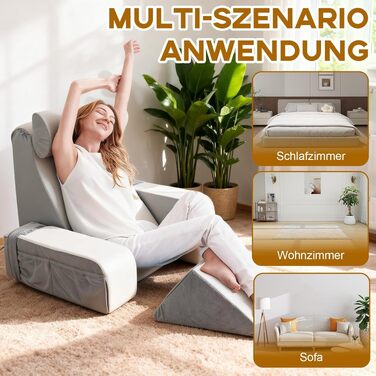 Подушка для читання з підголівником та підлокітниками, Memory Foam, для ліжка та дивана, зручна спинка для дорослих