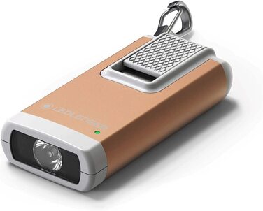 Ліхтар-брелок Ledlenser K6R Gold, 400 лм, акумуляторний, USB-A, з червоним світлом