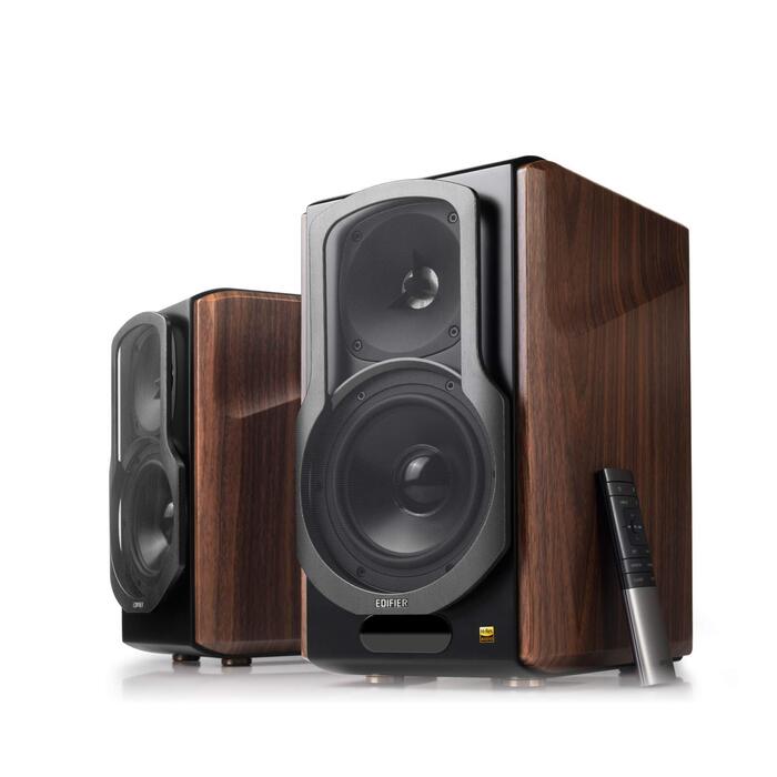 Активні полочні колонки Edifier S2000MKIII 2.0 Bluetooth, 130 Вт, студійні монітори для аудіофілів з оптичним та лінійним входом, дерево