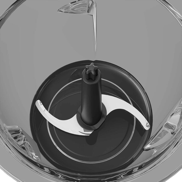 Подрібнювач Beko CHG81442BX 400 Вт, 2 леза з нержавіючої сталі, скляна чаша 1 л, 2 швидкості, нековзка основа, чорний