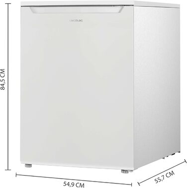 Міні-холодильник Cecotec Bolero CoolMarket TT 107: 107 л, клас E, регулювання температури, ящик для овочів, морозильна камера, тиха робота, чорний/білий
