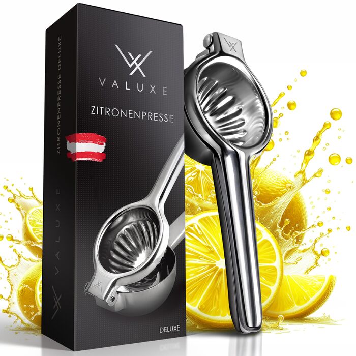 Преміальний ручний віджим для цитрусових VALUXE® зі сталі (Small Deluxe) — соковижималка для лимонів, лаймів та апельсинів, придатна для посудомийки