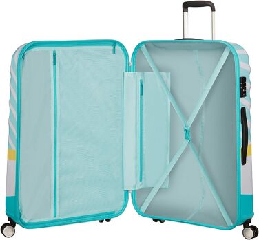 Валіза American Tourister Wavebreaker Disney Mickey Blue Kiss 77 см, 96 л, багато кольорів, спінер