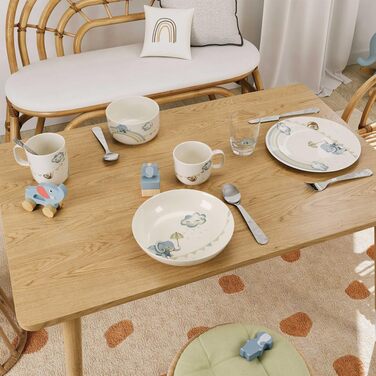 Дитячий набір столових приборів Villeroy & Boch Boho Kids 'Walk like an elephant' (4 шт.) - нержавіюча сталь, для дітей, миється в посудомийній машині
