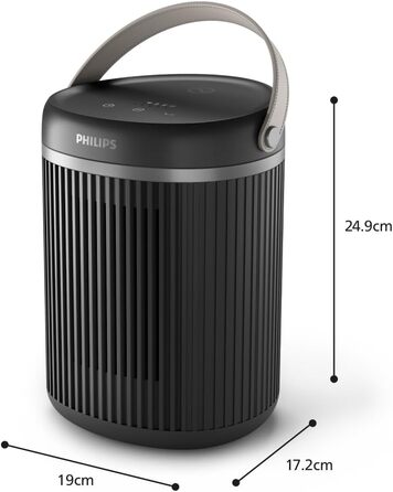 Керамічний тепловентилятор-товпік Philips Smart 5000 серії, 2000 Вт, чорний