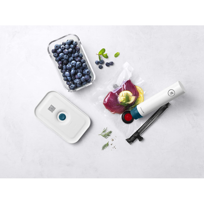 Вакуумний насос ZWILLING Fresh & Save, портативний пристрій для всіх контейнерів і пакетів, білий La Mer