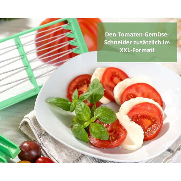 Набір для нарізки овочів Genius Nicer Dicer Exclusive 15 елементів, набір для нарізки кубиками + набір для нарізки помідорів, 4 насадки + груба тертка та шинковка, контейнер 2500 мл, зелений