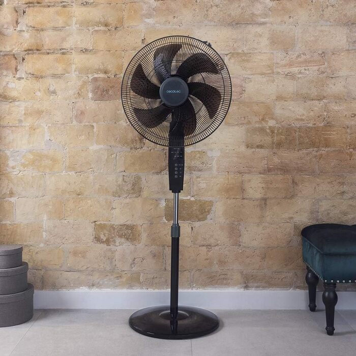 Вентилятор підлоговий Cecotec EnergySilence 610 Max Flow 70 Вт, 40 см, 4 режими, Таймер 2 год, Обертання 90°, Регульований кут нахилу та висота, Чорний