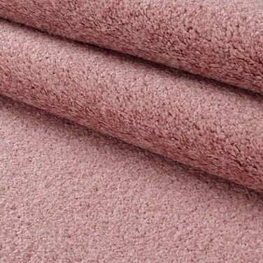 Сучасний коротковорсовий килим Carpetsale24 для вітальні 240x340 см, рожевий — щільний, дуже м'який, праний, легкий у догляді, ідеальний для спальні, їдальні та кухні
