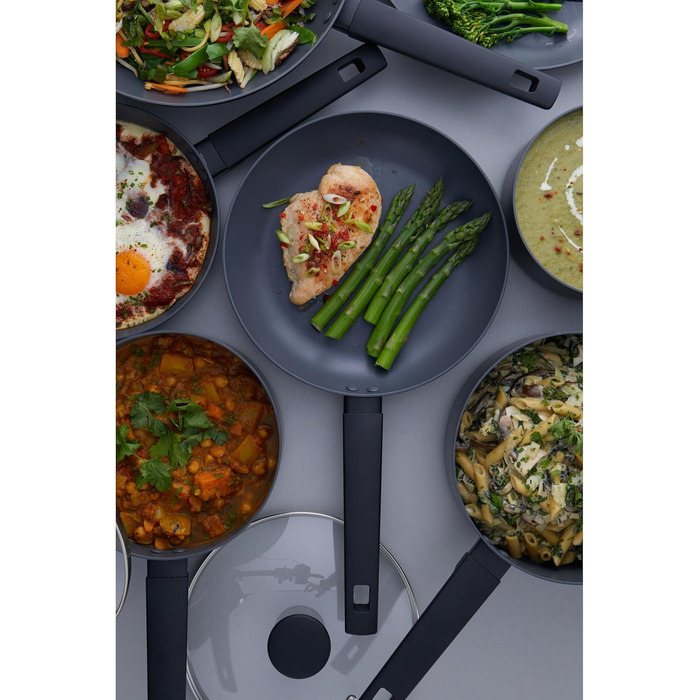 Набір сковорідок Russell Hobbs COMBO-8694 Shield 5 предметів (20/24/28 см) з антипригарним покриттям для індукційних плит