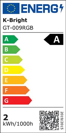 K-Bright LED акумуляторна настільна лампа, димована, бездротова, тепле світло 3000K+RGB, USB-C, алюміній, IP54, чорна, 2 шт.