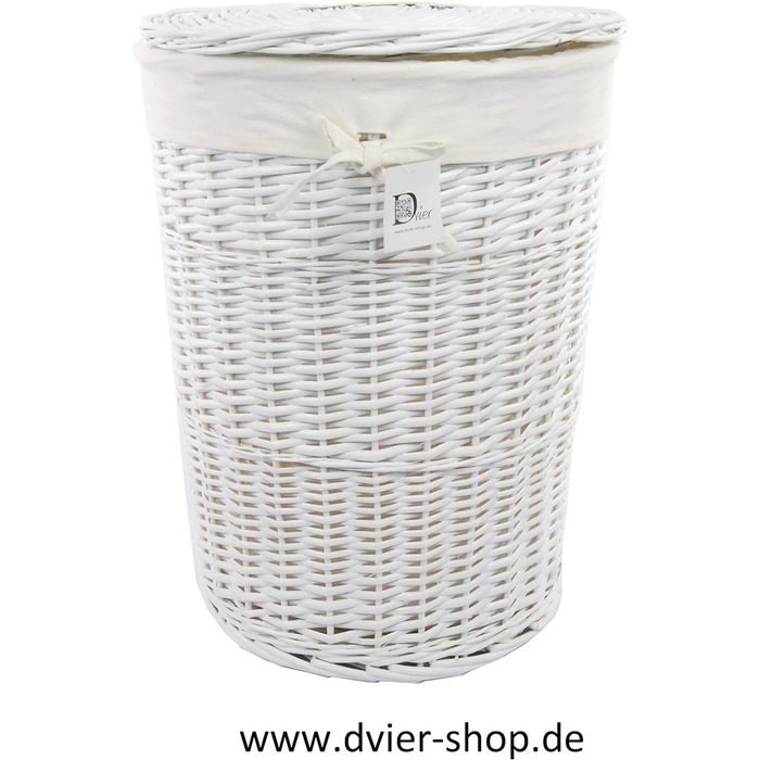 Кошик для білизни DVier з лози, білий, 39×54 см