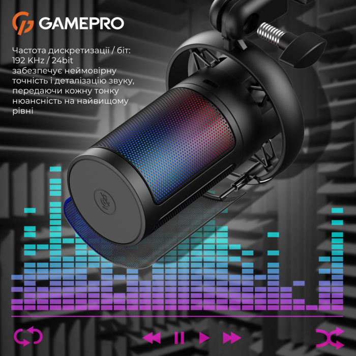 Конденсаторний USB мікрофон з пантографом GamePro (UGM145B)