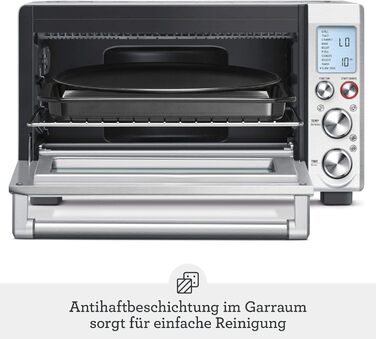 Sage Smart Oven Pro - Електрична міні-піч з 10 функціями: випічка, смаження, гриль, підігрів, тости. 2400 Вт, для піци до 30 см, цілого курчати, нержавіюча сталь