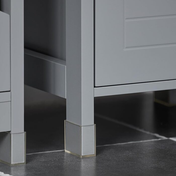 Тумба для ванної SoBuy FRG127-SG, темно-сіра, з ніжками, 30x90x30 см