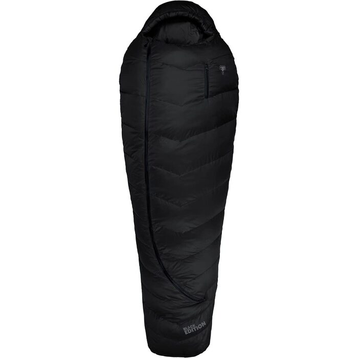 Зимавий спальний мішок Grüezi Bag Biopod DownWool Subzero, 200 см (Чорний, на зріст до 175 см)