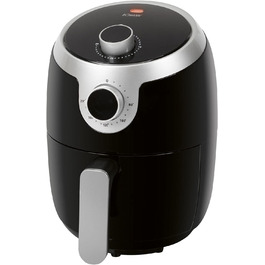 Аерофритюрниця Bomann FR 6050 H CB, 1,8 л, без олії, 1000 Вт, чорна/срібляста, для картоплі фрі та курячих крилець