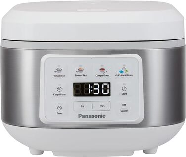 Рисівар електричний Panasonic SR-DA152WXE 1.5л (8 чашок) з функцією пароварки, білий