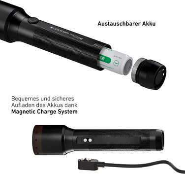 Ліхтарик Ledlenser P6R Core, 900 люмен, акумуляторний, LED, IP68, фокусування, 240 м, USB-зарядка
