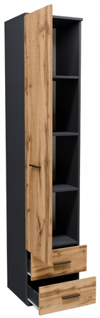 Стелаж Matkam 40 x 180 x 34 см, дуб вотан/графіт